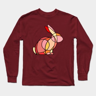 Red stained glass rabbit Long Sleeve T-Shirt